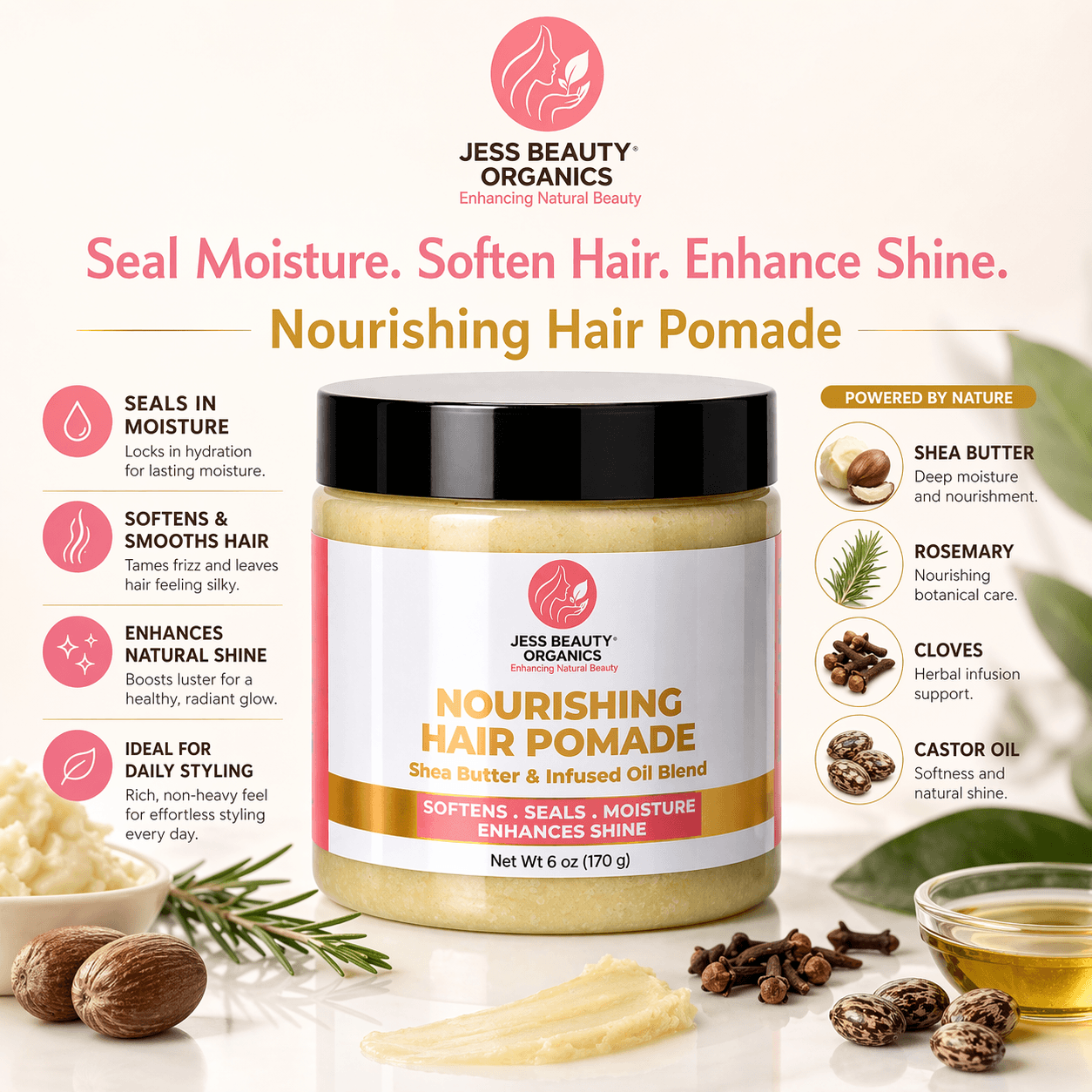 Nourishing Hair Pomade – 6 oz